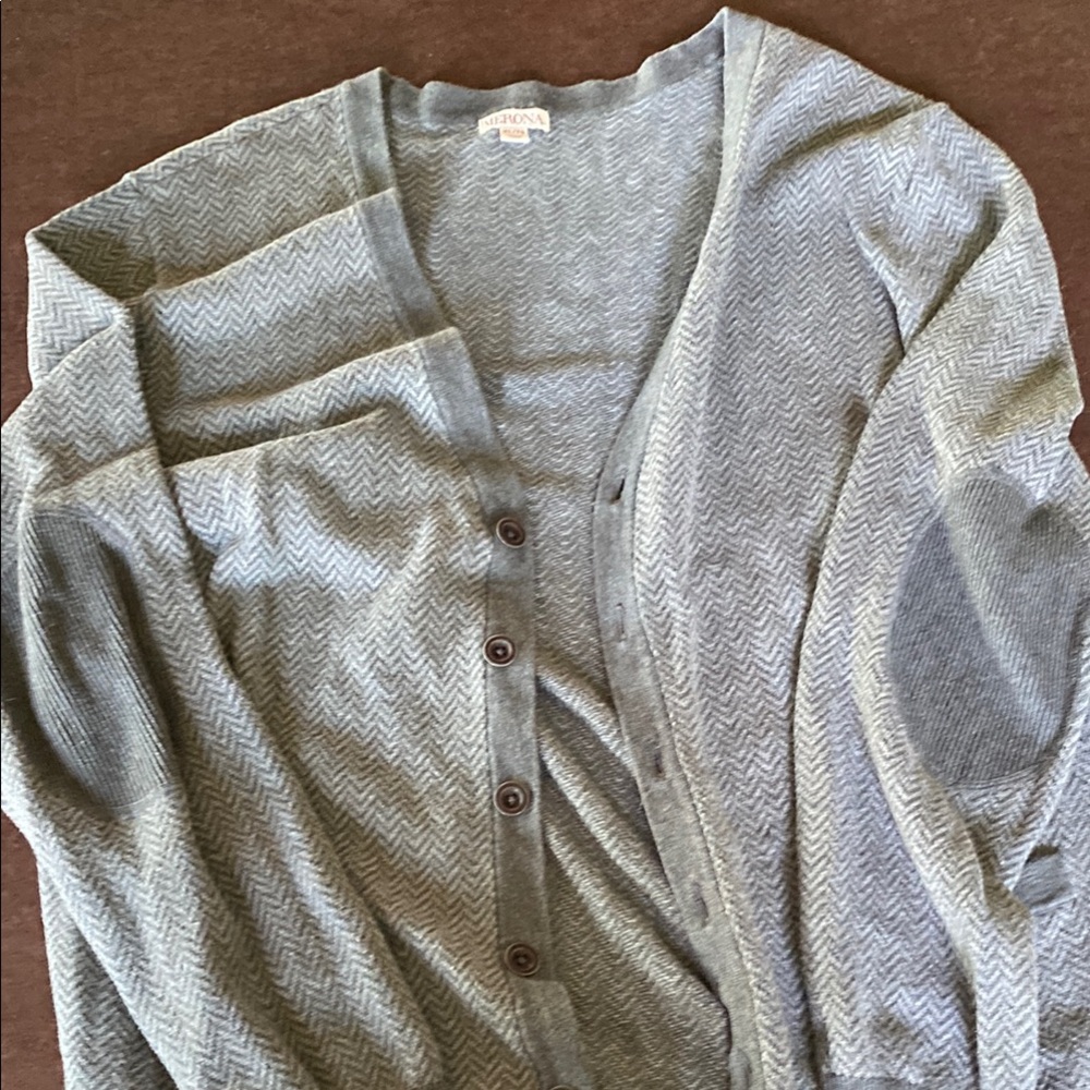 Merona Gray Cardigan Sweater Soft Knit